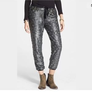 Free People Sequin Jogger Pants - Size Medium